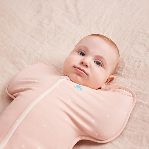 Love to Dream Swaddle UP, Baby Sleep Sack, Self-Soothing Swaddles for Newborns, Snug Fit Helps Calm Startle Reflex, New Born Essentials for Baby, 1.0 TOG, 8-13lbs, Powder Pink Twinkle