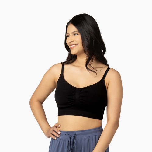 Kindred Bravely Sublime Bamboo Hands-Free Pumping Lounge & Sleep Bra - Black, Medium