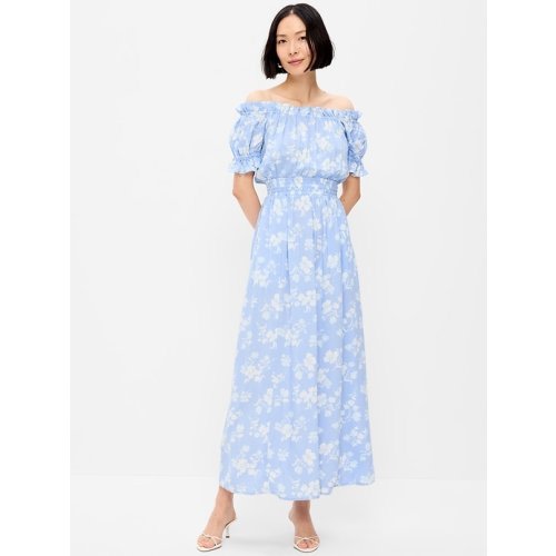 Off-The-Shoulder Boho Maxi Dress