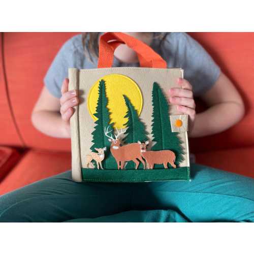 Woodland Busy Book For Kids Quiet Book For Homeschool Nature Study For Children Forest Play Activity For Preschooler Animals Educational Toy