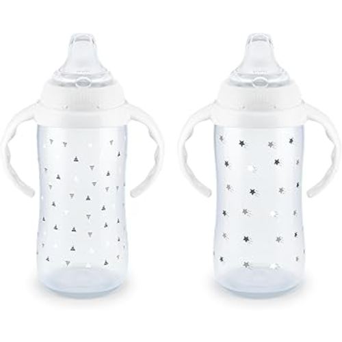 NUK Learner Cup 6+ Months Timeless Collection Amazon Exclusive 10 Oz – BPA Free Spill Proof Sippy Cup 2 Count (Pack of 1)