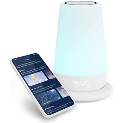 Hatch Rest+ 2nd Gen Portable Dream Machine with Charging Base, Baby, Toddler, Night Light, Sound Machine, Time-to-Rise Time-for-Bed, White Noise, Kids Alarm, Sleep Trainer, Wi-Fi Control via App