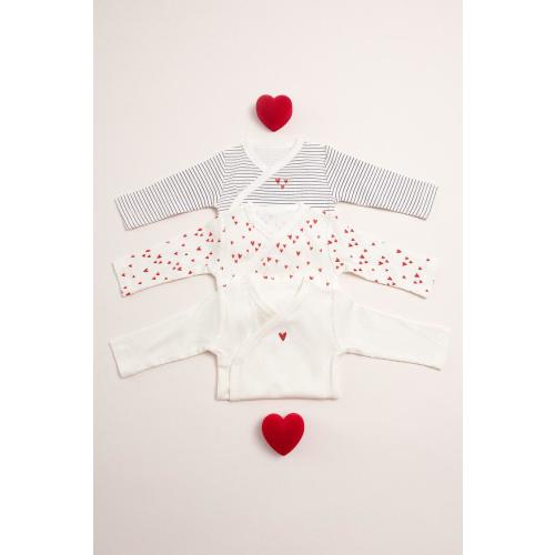 THREE-PACK OF KIMONO HEART BODYSUITS - Ecru | ZARA United States