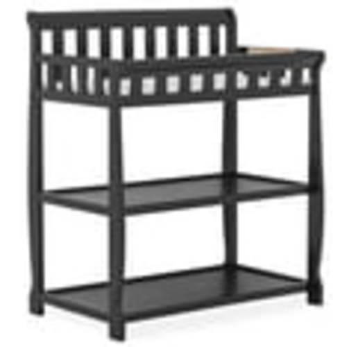Dream On Me Ashton Changing Table, New Zealand Pinewood, 1 inch Mattress Pad included, Black