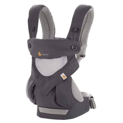 Ergobaby 360 All-Position Baby Carrier with Lumbar Support (12-45 Pounds), Carbon Grey, Cool Air Mesh