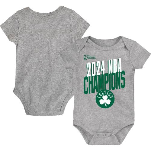 Infant Boston Celtics Heather Gray 2024 NBA Finals Champions Bodysuit