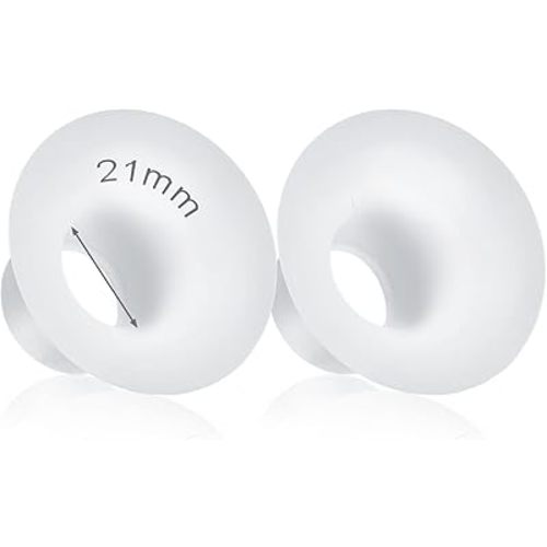 21mm Silicone Flange Inserts Compatible with Medela/for Spectra S1 S2 / Elvie / S18 S21 / Momcozy S9 S12/ TSRETE 24mm Breast Pump Shields or Freemie 25mm; Reduce Nipple Tunnel Down to 21mm