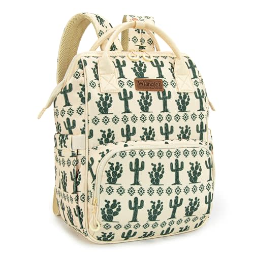 Montana West Wrangler Diaper Bag Backpack Aztec Travel Backpack Purses Western Multi-Function Baby Bags for Mom with Waterproof Insulated Pockets