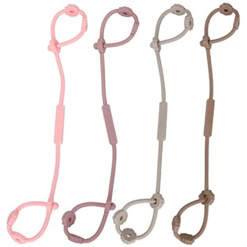 4pcs Toy Safety Straps, Socub Silicone Adjustable Baby Pacifier Teether Straps, Toddler Toy Bottle Harness Straps for Strollers, High Chair, Cribs, Bags, BPA Free