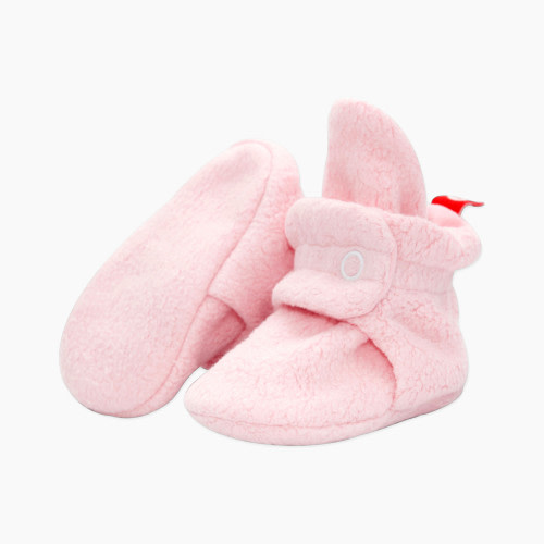 Zutano Cozie Fleece Booties - Baby Pink, 3M