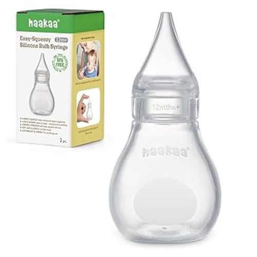Haakaa Easy-Squeezy Silicone Bulb Syringe - 2 Tips