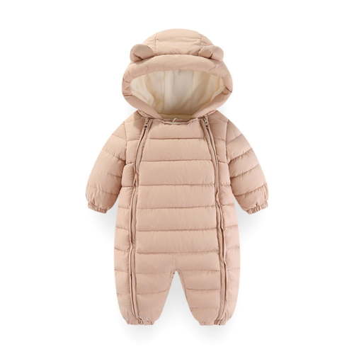 GYRATEDREAM kids Unisex Baby Hooded Winter Outerwear Snowsuit Newborn Infant Warm Fleece Jacket Jumpsuit Romper Thick Coat for 3-6M Pink