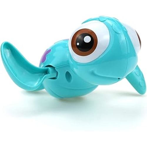 DUCKBOXX XX Wind-up Swimming Sea Turtles Bath Toy, No Battery Mold-Free Anti-Rust Interactive Montessori Toy for Kids 18M+ (Blue)