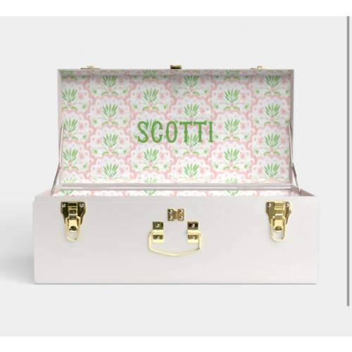 Petite Trunk - White - Palm Beach Paradise / Embroidery