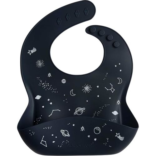 Loulou Lollipop Soft, Waterproof Silicone Feeding Bib for Babies and Toddlers