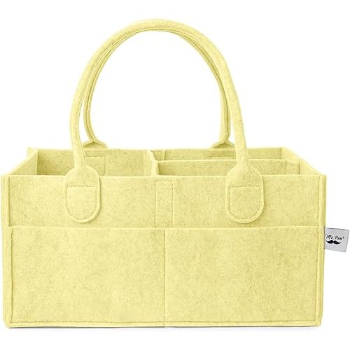 Mr. Pen- Baby Diaper Caddy Organizer, Lemon Glow, Baby Caddy Organizer with Handle, Compact Size, Collapsible & Portable