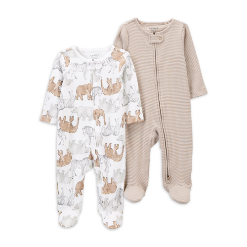 Carter's Child of Mine Baby Unisex Sleep N Play, 2-Pack, Sizes Preemie-6/9 Months