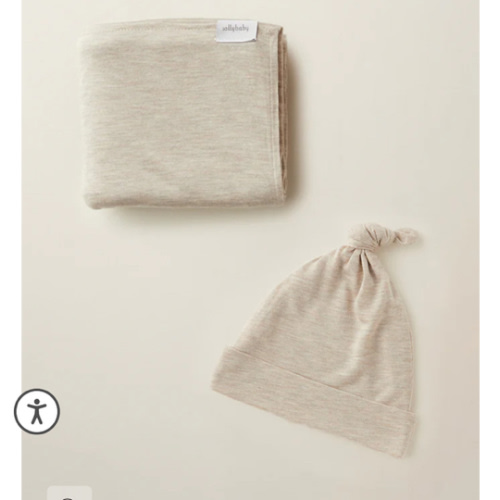 Flax Swaddle + Hat Set