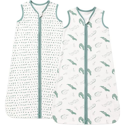 DaysU Cotton Baby Sleep Sack, Baby Sleeping Bag with Two-Way Zipper, 0.5 TOG Wearable Blanket for Newborn Baby Boys and Girls