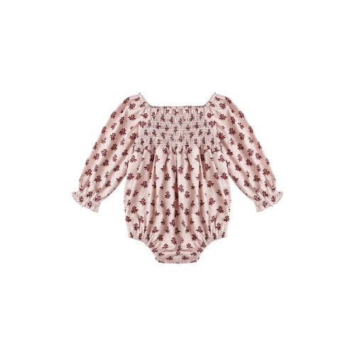 Cora Blush Flower Switt Dot Bodysuit, 0-3M