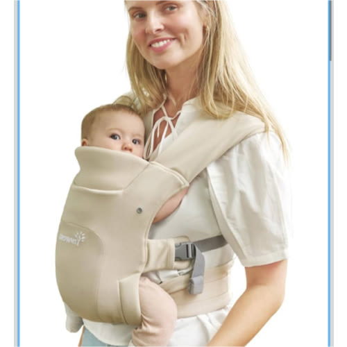 GROWNSY Baby Carrier Newborn to Toddler, Cozy Baby Wraps Carrier, Ergonomic Baby Carrier with Head Support, Cream