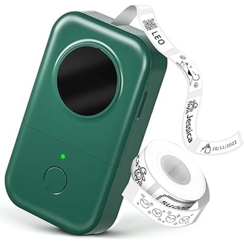 Phomemo D30 Label Maker Machine, Portable Bluetooth Mini Label Printer, Smart Phone Handheld Thermal Sticker Small Labeler Multiple Templates Font Icon Inkless for Home Office