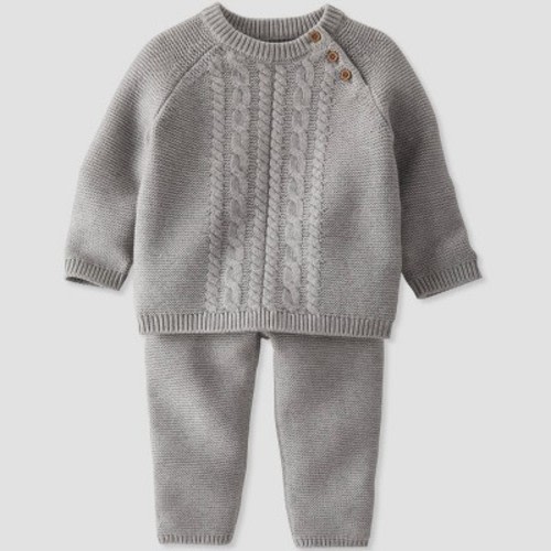 Little Planet by Carter’s 2pc Baby Sweater Set - Gray, Size: 3M