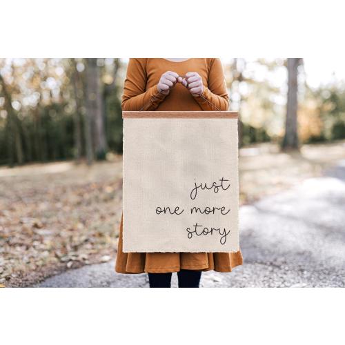 Just One More Story Flag, Nursery Wall Decor, Vintage Wall Art Pennant Banner, Kids Bedroom Decor, Playroom Reading Artwork