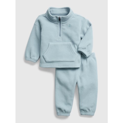 Baby Fleece Outfit Set in ice blue, size: 12-18 M