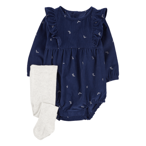 Baby 2-Piece Corduroy Bubble & Tights Set - Carter's | Carter's