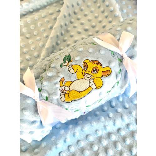Simba personalised baby blanket, Lion king baby blanket