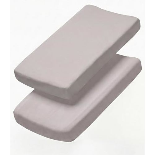 Changing Pad Cover - Pack of 2 Soft Unisex Diaper Change Microfiber Table Sheets - Fits 32"x16" Contoured Pad - Changing Pad Cover for Baby Boys & Girls - Snug, Machine Washable - Oeko-Tex, Stone Grey