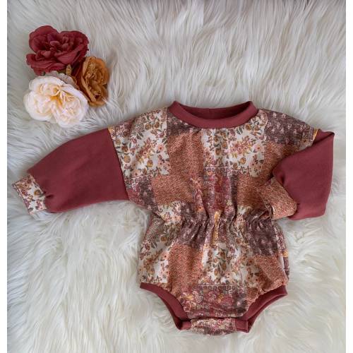 Patchwork Sweater Romper