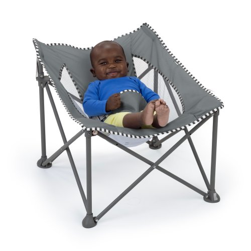 Bright Starts Pop 'N Chill Travel Seat 28-in Gray Kids High Chair