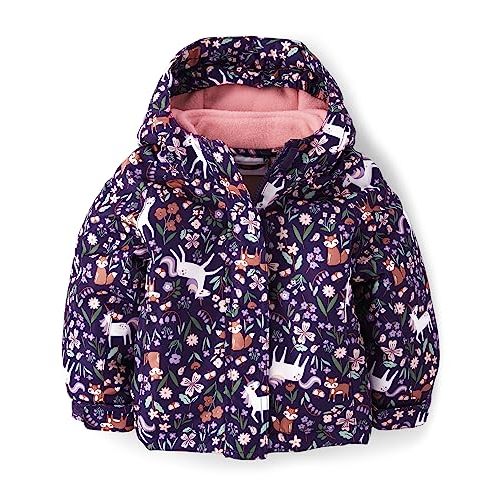 The Children's Place Baby Girls' and Toddler Heavy 3 in 1 Winter Jacket,Wind Water-Resistant Shell,Fleece Inner