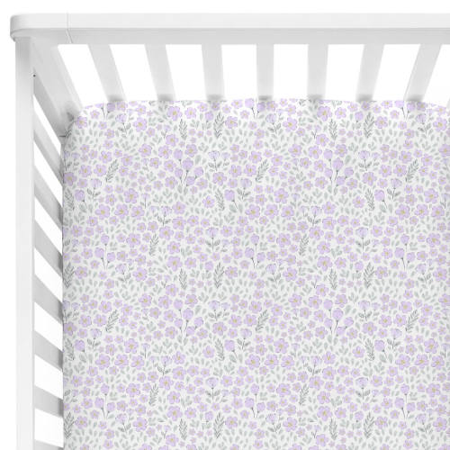 Lilac Meadow Crib Sheet