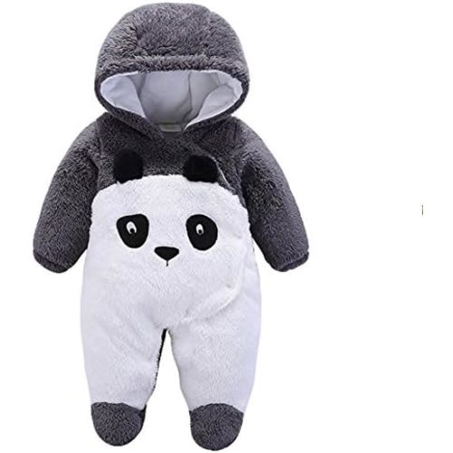Gaorui Newborn Baby Jumpsuit Outfit Hoody Coat Winter Infant Rompers Toddler Clothing Bodysuit Cartoon