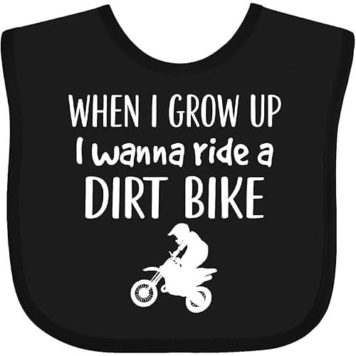 inktastic Dirt Biking Motocross Future Dirt Biker Baby Bib