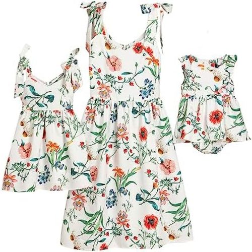 Mommy and Me Floral Printed Dress