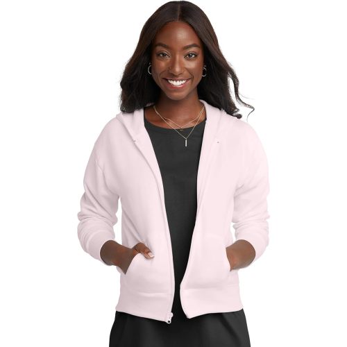 Hanes Women's Hoodie, Ecosmart Fleece Full-zip Hoodie, Zip-up Hooded Sweatshirt