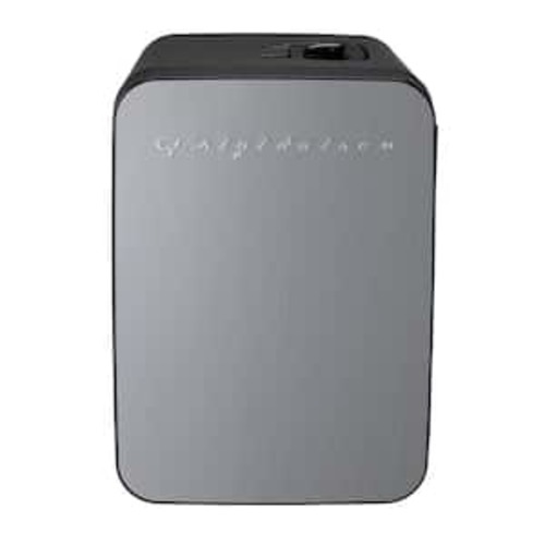 1.5 cu. ft. 15-Can Retro Mini Refrigerator in Black Stainless Steel