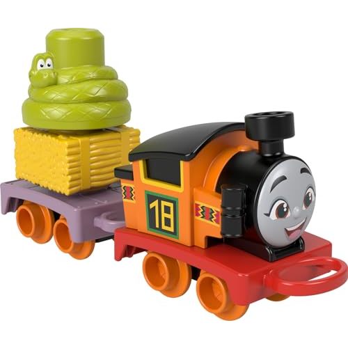 Thomas & Friends Toddler Toy My First Nia Push-Along Train with Stacking Cargo for Kids Ages 18+ Months