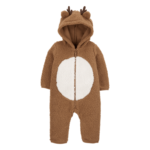 Baby Reindeer Hooded Sherpa Jumpsuit - Carter's | Carter's