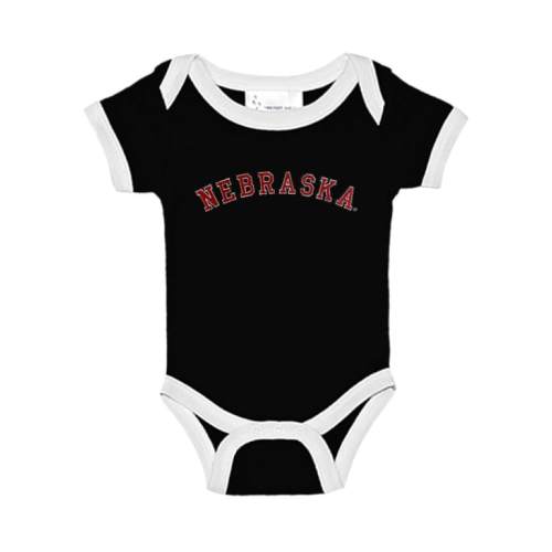 Baby RED Nebraska Cornhuskers Ringer One Piece - 118833906