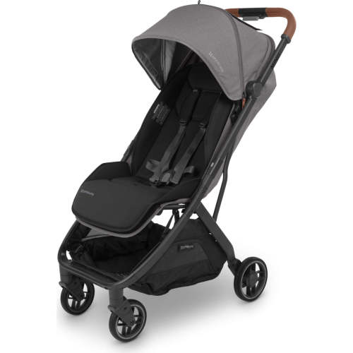 Shop UPPAbaby Minu V3 Stroller - Jake (Charcoal | Carbon Frame | Black Leather) - Li'l Baby Sprouts