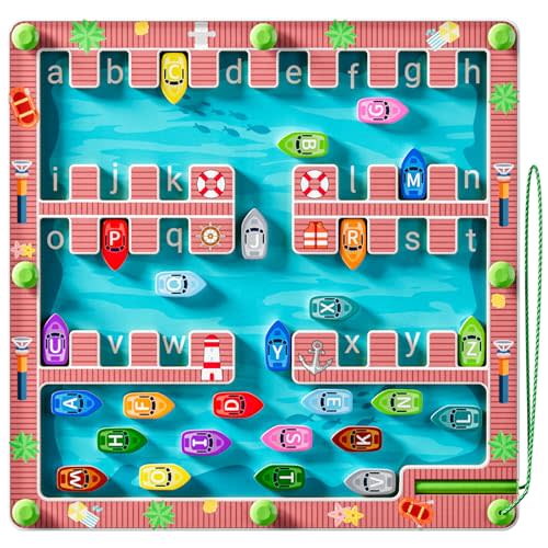 Magnetic Alphabet Maze Montessori Toys - Toys for 3+ Year Old Boys and Girls, Fine Motor Skill Education Toys for Toddler Preschool Learning Activities, Gift for Kids Toddler