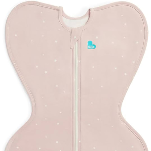 Love to Dream Swaddle UP, Baby Sleep Sack, Self-Soothing Swaddles for Newborns, Snug Fit Helps Calm Startle Reflex, New Born Essentials for Baby, 1.0 TOG, 5-8.5 lbs, Powder Pink Twinkle