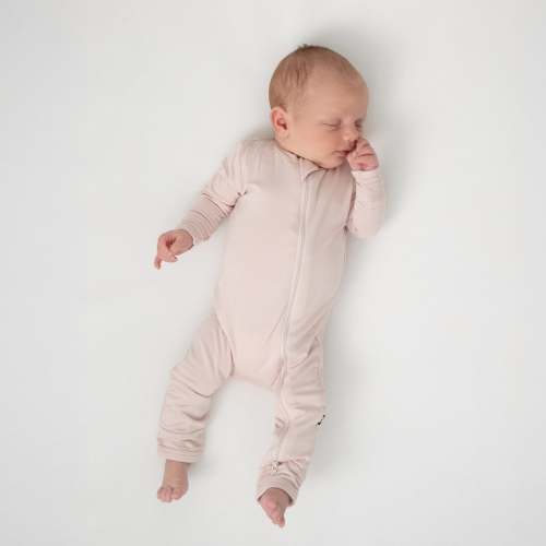 Zippered Romper in Blush | Romper Pajamas | Kyte Baby