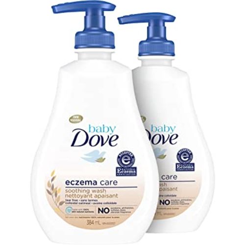 Baby Dove Soothing Baby Body Wash Eczema Care 2 Count To Soothe Delicate Baby Skin No Artificial Perfume or Color, Paraben Free, Phthalate Free 13 oz