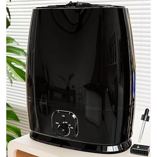Everlasting Comfort's Cool Mist Humidifiers for Bedroom: 6L Humidifier Large Room No-filter, Covers 500 Sq Ft, 50 Hr Run Time, Quiet, Air Humidifier for Allergies, Dry Skin, Congestion